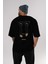 La Casa De Papel (11) Arka Baskılı Siyah Oversize T-Shirt Bisiklet Yaka Pamuk Erkek Kadın 5