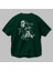 Joker 2 Arka Baskılı Zümrüt Yeşili Oversize T-Shirt Bisiklet Yaka Erkek Kadın 3