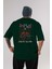 Squid Game (2) Arka Baskılı Zümrüt Yeşili Oversize T-Shirt Bisiklet Yaka Erkek Kadın 1