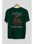 Squid Game (2) Arka Baskılı Zümrüt Yeşili Oversize T-Shirt Bisiklet Yaka Erkek Kadın 2