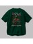 Squid Game (2) Arka Baskılı Zümrüt Yeşili Oversize T-Shirt Bisiklet Yaka Erkek Kadın 3