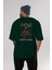 Squid Game (2) Arka Baskılı Zümrüt Yeşili Oversize T-Shirt Bisiklet Yaka Erkek Kadın 5