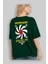 Japanese Education Arka Baskılı Zümrüt Yeşili Oversize T-Shirt Unisex Erkek Kadın Bisiklet Yaka 4