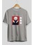Toge Inumaki Anime Ön Baskılı Gri Oversize T-Shirt %100 Pamuk Erkek Kadın 2
