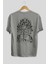 The Thrones Of Vendetta Arka Baskılı Gri Oversize T-Shirt Unisex Erkek Kadın Bisiklet Yaka 2