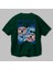 Brooklyn 86 Style Arka Baskılı Zümrüt Yeşili Oversize T-Shirt Unisex Erkek Kadın Bisiklet Yaka 3