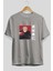 Yuuji Itadori 2 Anime Ön Baskılı Gri Oversize T-Shirt %100 Pamuk Erkek Kadın 2