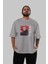 Yuuji Itadori 2 Anime Ön Baskılı Gri Oversize T-Shirt %100 Pamuk Erkek Kadın 5
