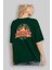 Newyork Style Arka Baskılı Zümrüt Yeşili Oversize T-Shirt Erkek Kadın Bisiklet Yaka 4