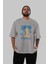 Wolverine Logan Ön Baskılı Gri Oversize T-Shirt Bisiklet Yaka Pamuk Erkek Kadın 5