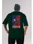 Spiderman (13) Arka Baskılı Zümrüt Yeşili Oversize T-Shirt Bisiklet Yaka Erkek Kadın 1
