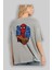Spiderman (29) Arka Baskılı Gri Oversize T-Shirt Bisiklet Yaka Pamuk Erkek Kadın 3