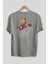 Iron Man (2) Arka Baskılı Gri Oversize T-Shirt Bisiklet Yaka Pamuk Erkek Kadın 2