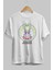 Joker Gym Ön Baskılı Beyaz Oversize T-Shirt Bisiklet Yaka Erkek Kadın 2