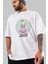 Joker Gym Ön Baskılı Beyaz Oversize T-Shirt Bisiklet Yaka Erkek Kadın 3