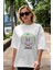 Joker Gym Ön Baskılı Beyaz Oversize T-Shirt Bisiklet Yaka Erkek Kadın 5