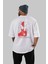 Spiderman Venom Arka Baskılı Beyaz Oversize T-Shirt Bisiklet Yaka Pamuk Erkek Kadın 4