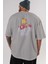 Iron Man (2) Arka Baskılı Gri Oversize T-Shirt Bisiklet Yaka Pamuk Erkek Kadın 5