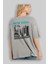 New York 2 Arka Baskılı Gri Oversize T-Shirt Unisex Erkek Kadın Bisiklet Yaka 3