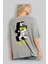 Zero Funk Given Bear Arka Baskılı Gri Oversize T-Shirt Unisex Erkek Kadın Bisiklet Yaka 3