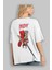 Hellboy (2) Arka Baskılı Beyaz Oversize T-Shirt Bisiklet Yaka Pamuk Erkek Kadın 3