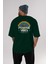 Positive Vibes Arka Baskılı Zümrüt Yeşili Oversize T-Shirt Erkek Kadın Bisiklet Yaka 5