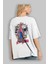 Spiderman Rock Arka Baskılı Beyaz Oversize T-Shirt Bisiklet Yaka Pamuk Erkek Kadın 3