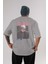 Johan Liebert Monster Anime Arka Baskılı Gri Oversize T-Shirt %100 Pamuk Erkek Kadın 1