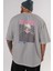 Johan Liebert Monster Anime Arka Baskılı Gri Oversize T-Shirt %100 Pamuk Erkek Kadın 5