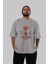 Deadpool (10) Ön Baskılı Gri Oversize T-Shirt Bisiklet Yaka Pamuk Erkek Kadın 5