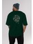 Wolverine Arka Baskılı Zümrüt Yeşili Oversize T-Shirt Erkek Kadın Bisiklet Yaka 5