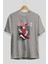 Kagura Gıntama 1 Anime Ön Baskılı Gri Oversize T-Shirt %100 Pamuk Erkek Kadın 2