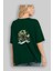 Sherlock Holmes Arka Baskılı Zümrüt Yeşili Oversize T-Shirt Erkek Kadın Bisiklet Yaka 4