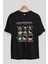 Squid Game (3) Ön Baskılı Siyah Oversize T-Shirt Bisiklet Yaka Erkek Kadın 2