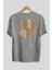 Good Vibes Yazılı 3 Arka Baskılı Gri Oversize T-Shirt Unisex Erkek Kadın Bisiklet Yaka 2