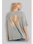 Good Vibes Yazılı 3 Arka Baskılı Gri Oversize T-Shirt Unisex Erkek Kadın Bisiklet Yaka 3