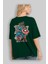 Captain America (2) Arka Baskılı Zümrüt Yeşili Oversize T-Shirt Bisiklet Yaka Erkek Kadın 4