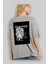 Hipster Japanese Style Arka Baskılı Gri Oversize T-Shirt Unisex Erkek Kadın Bisiklet Yaka 3