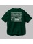 Wellington Arka Baskılı Zümrüt Yeşili Oversize T-Shirt Erkek Kadın Bisiklet Yaka 3