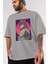 Reg 7 Anime Ön Baskılı Gri Oversize T-Shirt %100 Pamuk Erkek Kadın 3