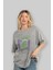 Hulk (12) Ön Baskılı Gri Oversize T-Shirt Bisiklet Yaka Pamuk Erkek Kadın 4