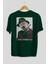 Freddy Merkrueger Arka Baskılı Zümrüt Yeşili Oversize T-Shirt Unisex Erkek Kadın Bisiklet Yaka 2