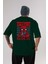 Spiderman (20) Arka Baskılı Zümrüt Yeşili Oversize T-Shirt Bisiklet Yaka Erkek Kadın 1