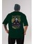 Party Starter Arka Baskılı Zümrüt Yeşili Oversize T-Shirt Erkek Kadın Bisiklet Yaka 1