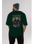 Party Starter Arka Baskılı Zümrüt Yeşili Oversize T-Shirt Erkek Kadın Bisiklet Yaka 5