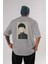 Shigeo Kageyama 2 Anime Arka Baskılı Gri Oversize T-Shirt %100 Pamuk Erkek Kadın 1