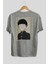 Shigeo Kageyama 2 Anime Arka Baskılı Gri Oversize T-Shirt %100 Pamuk Erkek Kadın 2
