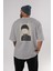 Shigeo Kageyama 2 Anime Arka Baskılı Gri Oversize T-Shirt %100 Pamuk Erkek Kadın 4