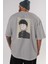 Shigeo Kageyama 2 Anime Arka Baskılı Gri Oversize T-Shirt %100 Pamuk Erkek Kadın 5