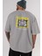 Disorder Streetwear Arka Baskılı Gri Oversize T-Shirt Unisex Erkek Kadın Bisiklet Yaka 5